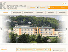 Tablet Screenshot of krankenhausgruenstadt.de